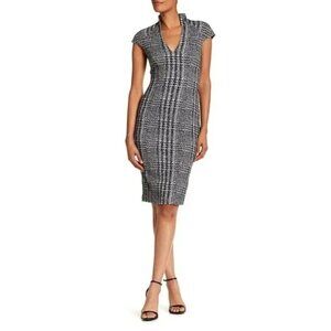 Alexia Admor Black and White Midi Dress